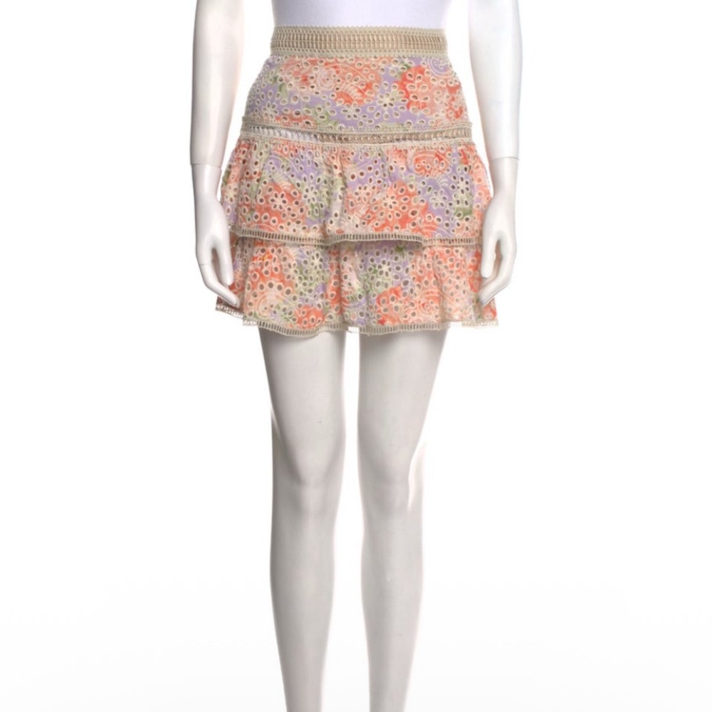 Alice + Olivia Floral Tiered Skirt